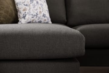Trend 4-sits Vänstervänd U-formad Soffa med Divan och Schäslong i Tyg - Svart - Möbler - Soffa - U-soffa