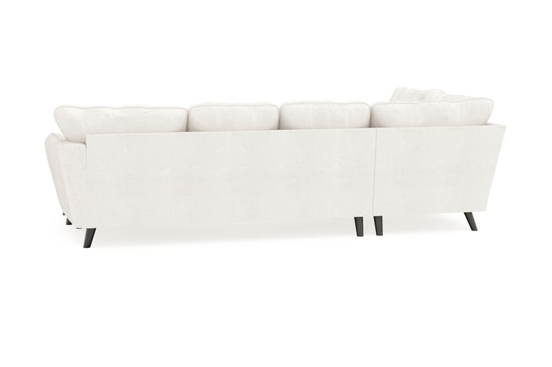 Trend Lyx 4-sits Högervänd U-formad Soffa med Divan och Schäslong i Bouclé - Vit - Möbler - Soffa - U-soffa