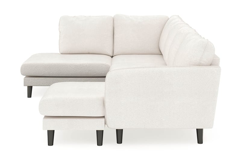 Trend Lyx 4-sits Högervänd U-formad Soffa med Divan och Schäslong i Bouclé - Vit - Möbler - Soffa - U-soffa