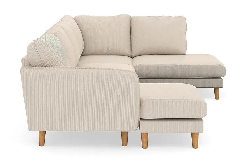 Trend Lyx 4-sits Högervänd U-formad Soffa med Divan och Schäslong i Manchester - Beige - Möbler - Soffa - U-soffa