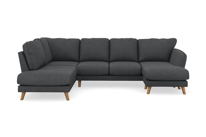 Trend Lyx 4-sits Högervänd U-formad Soffa med Divan och Schäslong i Manchester - Mörkgrå - Möbler - Soffa - U-soffa