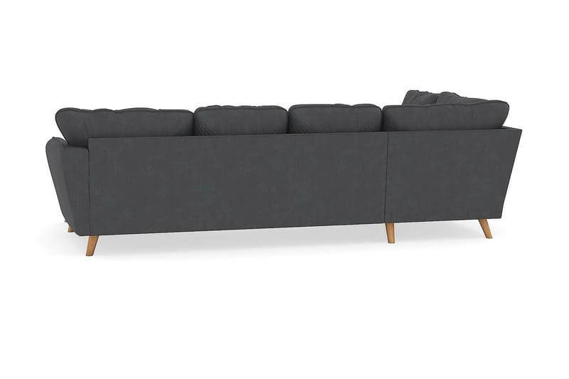 Trend Lyx 4-sits Högervänd U-formad Soffa med Divan och Schäslong i Manchester - Mörkgrå - Möbler - Soffa - U-soffa