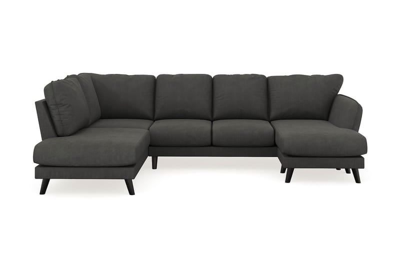Trend Lyx 4-sits Högervänd U-formad Soffa med Divan och Schäslong i Manchester - Mörkgrå - Möbler - Soffa - U-soffa