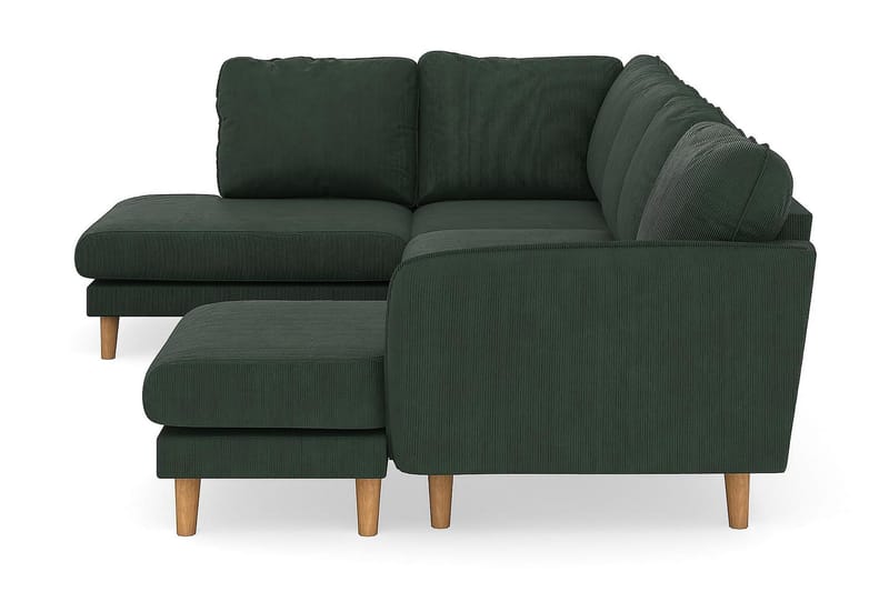 Trend Lyx 4-sits Högervänd U-formad Soffa med Divan och Schäslong i Manchester - Mörkgrön - Möbler - Soffa - U-soffa