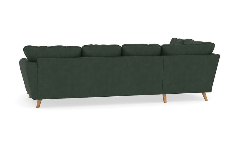 Trend Lyx 4-sits Högervänd U-formad Soffa med Divan och Schäslong i Manchester - Mörkgrön - Möbler - Soffa - U-soffa