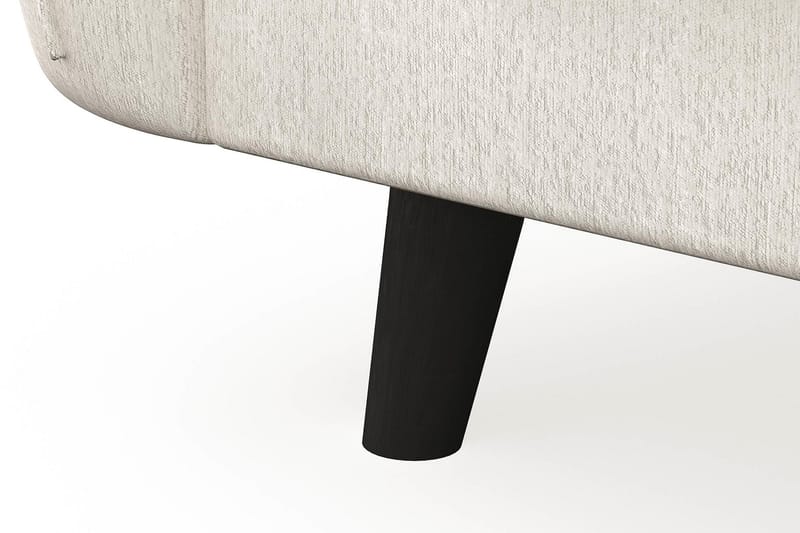 Trend Lyx 4-sits Högervänd U-formad Soffa med Divan och Schäslong i Sammet - Krämvit - Möbler - Soffa - U-soffa