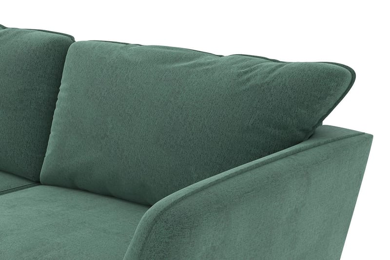 Trend Lyx 4-sits Högervänd U-formad Soffa med Divan och Schäslong i Sammet - Mörkgrön - Möbler - Soffa - U-soffa