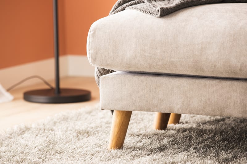 Trend Lyx 4-sits Högervänd U-formad Soffa med Divan och Schäslong i Tyg - Beige - Möbler - Soffa - U-soffa
