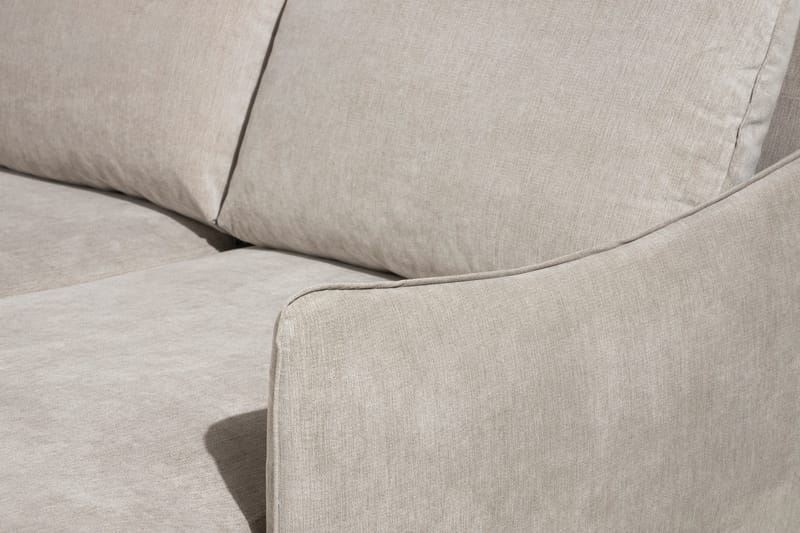 Trend Lyx 4-sits Högervänd U-formad Soffa med Divan och Schäslong i Tyg - Beige - Möbler - Soffa - U-soffa