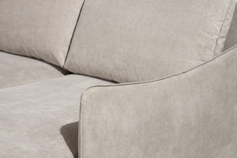 Trend Lyx 4-sits Högervänd U-formad Soffa med Divan och Schäslong i Tyg - Beige - Möbler - Soffa - U-soffa