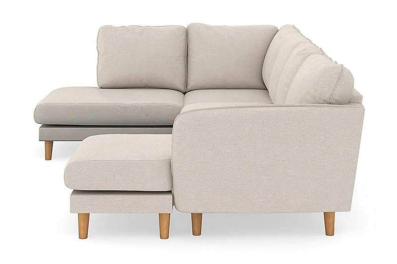 Trend Lyx 4-sits Högervänd U-formad Soffa med Divan och Schäslong i Tyg - Beige - Möbler - Soffa - U-soffa