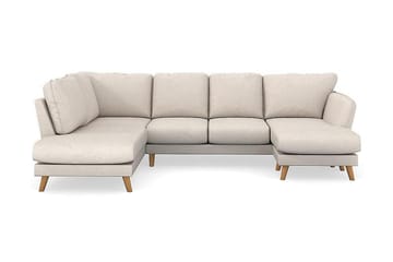 Trend Lyx 4-sits Högervänd U-formad Soffa med Divan och Schäslong i Tyg