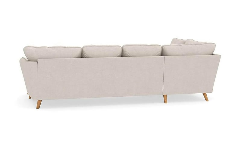 Trend Lyx 4-sits Högervänd U-formad Soffa med Divan och Schäslong i Tyg - Beige - Möbler - Soffa - U-soffa