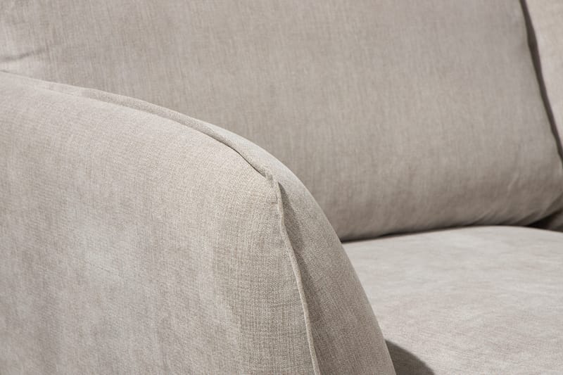 Trend Lyx 4-sits Högervänd U-formad Soffa med Divan och Schäslong i Tyg - Beige - Möbler - Soffa - U-soffa