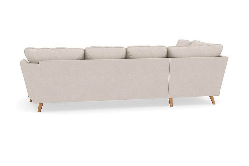 Trend Lyx 4-sits Högervänd U-formad Soffa med Divan och Schäslong i Tyg - Beige - Möbler - Soffa - U-soffa