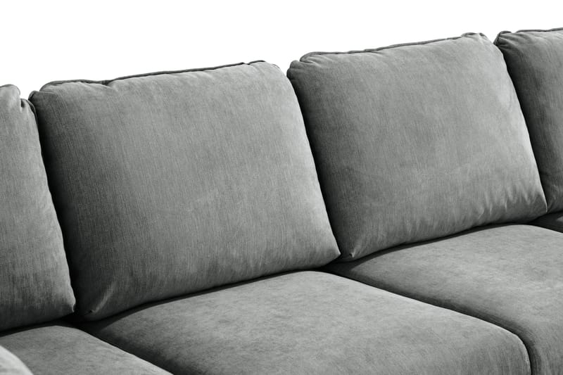 Trend Lyx 4-sits Högervänd U-formad Soffa med Divan och Schäslong i Tyg - Grå - Möbler - Soffa - U-soffa