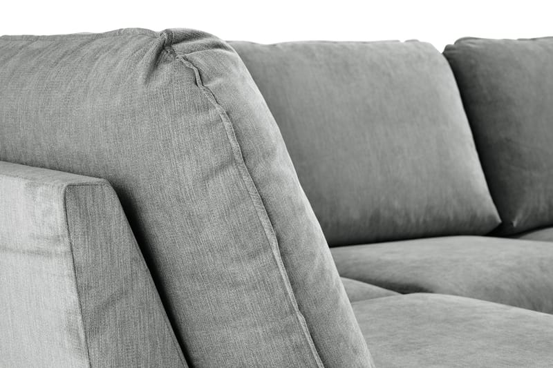 Trend Lyx 4-sits Högervänd U-formad Soffa med Divan och Schäslong i Tyg - Grå - Möbler - Soffa - U-soffa