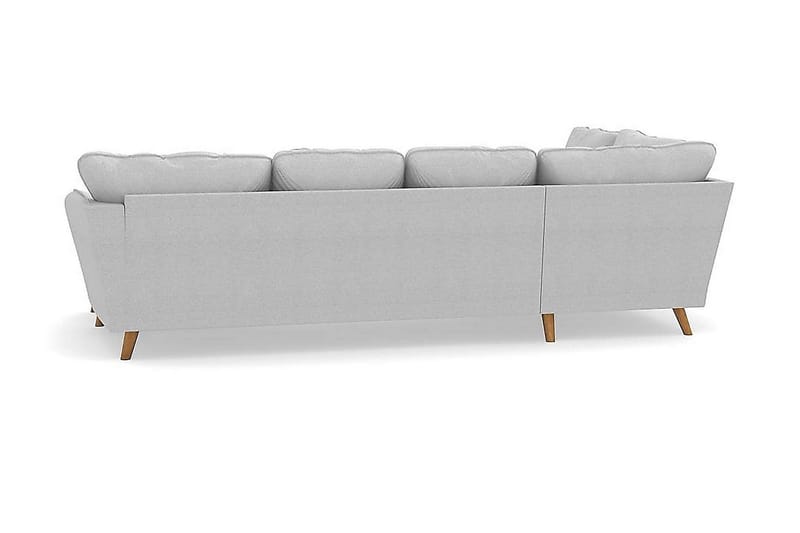 Trend Lyx 4-sits Högervänd U-formad Soffa med Divan och Schäslong i Tyg - Ljusgrå - Möbler - Soffa - Skinnsoffor