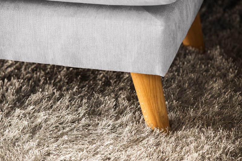 Trend Lyx 4-sits Högervänd U-formad Soffa med Divan och Schäslong i Tyg - Ljusgrå - Möbler - Soffa - U-soffa