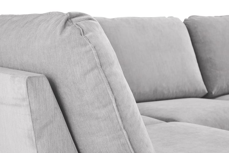 Trend Lyx 4-sits Högervänd U-formad Soffa med Divan och Schäslong i Tyg - Ljusgrå - Möbler - Soffa - U-soffa