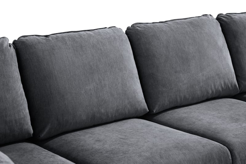 Trend Lyx 4-sits Högervänd U-formad Soffa med Divan och Schäslong i Tyg - Mörkgrå - Möbler - Soffa - U-soffa
