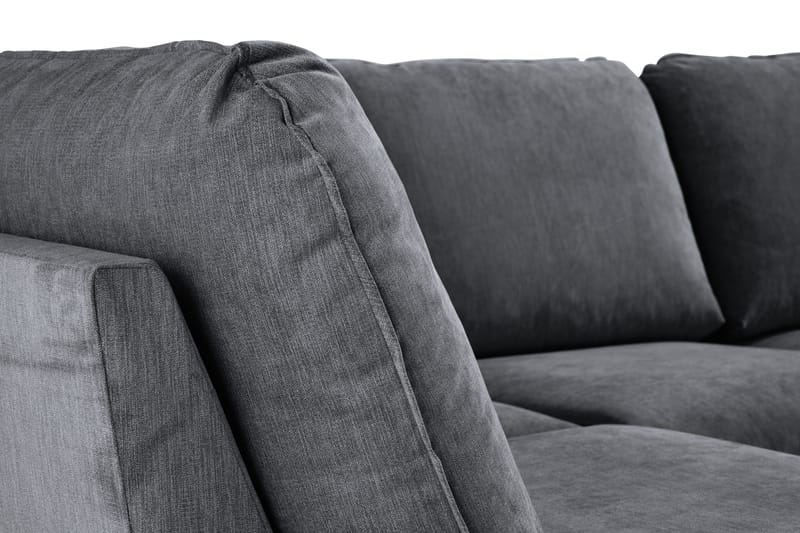 Trend Lyx 4-sits Högervänd U-formad Soffa med Divan och Schäslong i Tyg - Mörkgrå - Möbler - Soffa - U-soffa