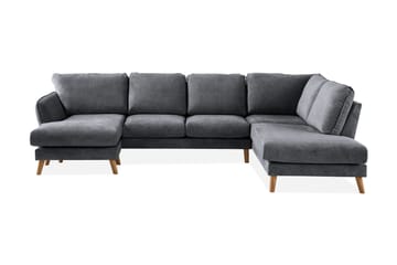 Trend Lyx 4-sits Högervänd U-formad Soffa med Divan och Schäslong i Tyg