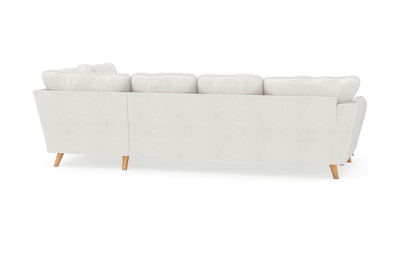 Trend Lyx 4-sits Vänstervänd U-formad Soffa med Divan och Schäslong i Bouclé - Vit - Möbler - Soffa - U-soffa