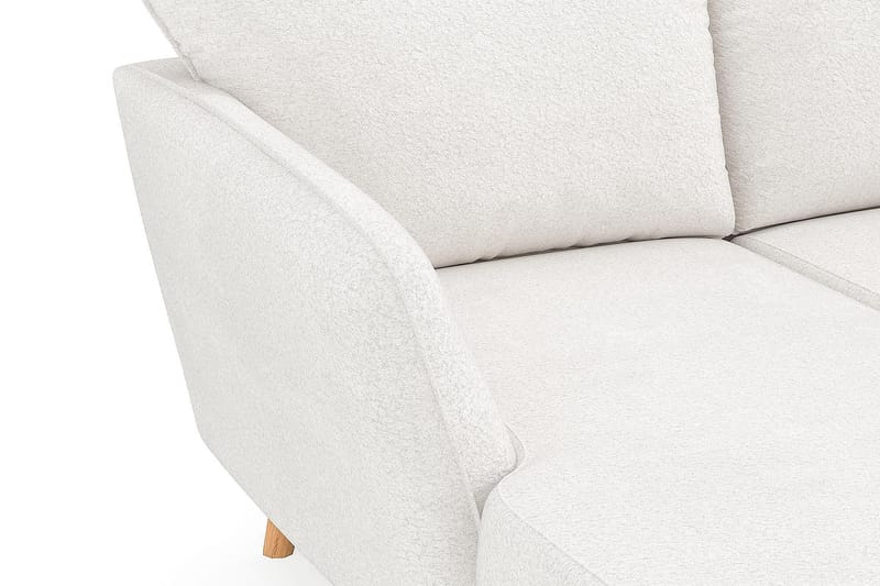 Trend Lyx 4-sits Vänstervänd U-formad Soffa med Divan och Schäslong i Bouclé - Vit - Möbler - Soffa - U-soffa