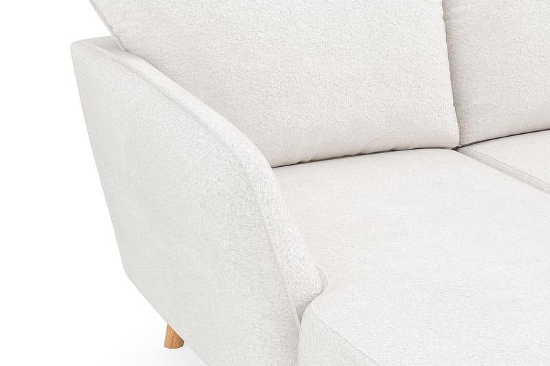 Trend Lyx 4-sits Vänstervänd U-formad Soffa med Divan och Schäslong i Bouclé - Vit - Möbler - Soffa - U-soffa