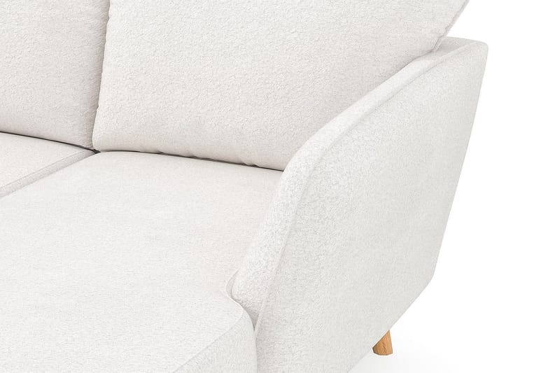 Trend Lyx 4-sits Vänstervänd U-formad Soffa med Divan och Schäslong i Bouclé - Vit - Möbler - Soffa - U-soffa