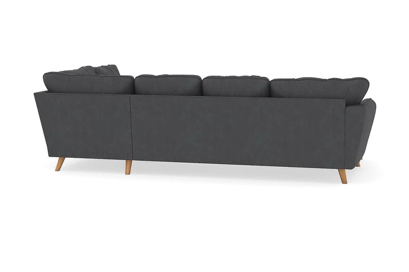 Trend Lyx 4-sits Vänstervänd U-formad Soffa med Divan och Schäslong i Manchester - Mörkgrå - Möbler - Soffa - U-soffa