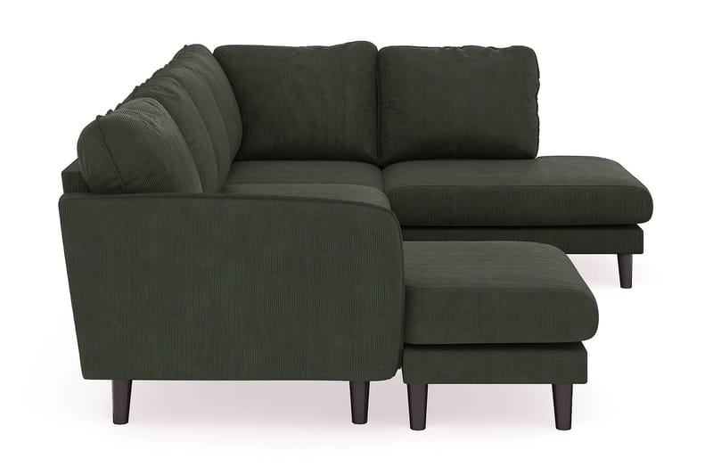 Trend Lyx 4-sits Vänstervänd U-formad Soffa med Divan och Schäslong i Manchester - Mörkgrön - Möbler - Soffa - U-soffa