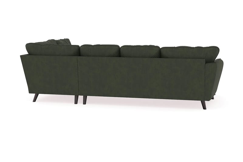 Trend Lyx 4-sits Vänstervänd U-formad Soffa med Divan och Schäslong i Manchester - Mörkgrön - Möbler - Soffa - U-soffa
