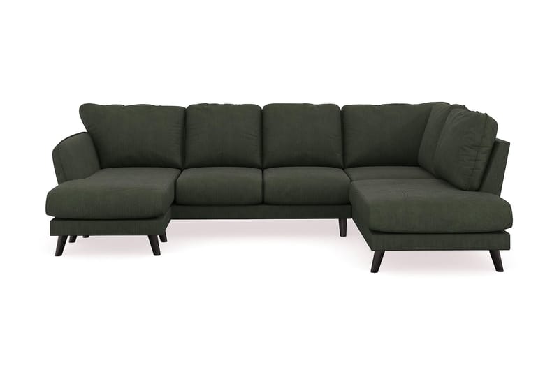 Trend Lyx 4-sits Vänstervänd U-formad Soffa med Divan och Schäslong i Manchester - Mörkgrön - Möbler - Soffa - U-soffa