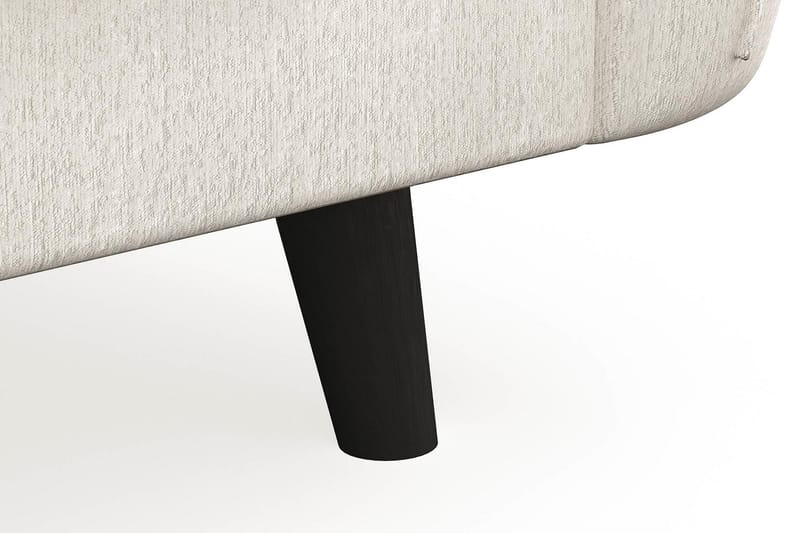 Trend Lyx 4-sits Vänstervänd U-formad Soffa med Divan och Schäslong i Sammet - Krämvit - Möbler - Soffa - U-soffa
