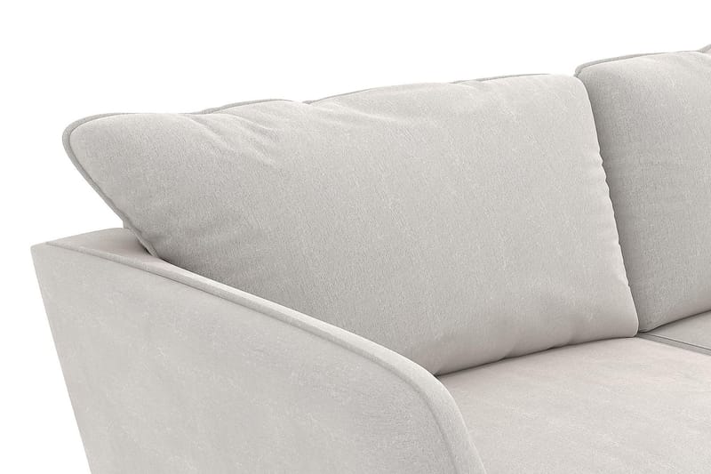 Trend Lyx 4-sits Vänstervänd U-formad Soffa med Divan och Schäslong i Sammet - Krämvit - Möbler - Soffa - U-soffa