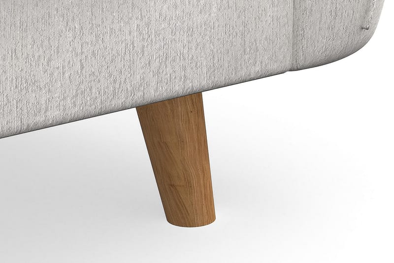 Trend Lyx 4-sits Vänstervänd U-formad Soffa med Divan och Schäslong i Sammet - Krämvit - Möbler - Soffa - U-soffa
