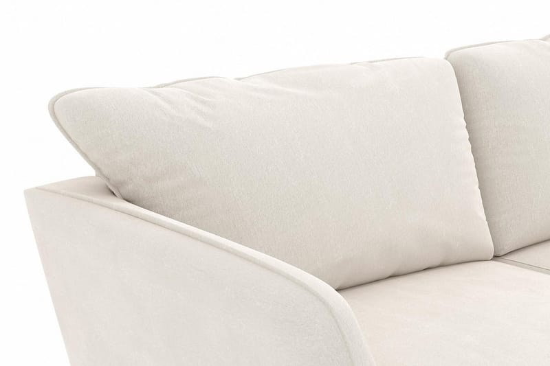 Trend Lyx 4-sits Vänstervänd U-formad Soffa med Divan och Schäslong i Sammet - Krämvit - Möbler - Soffa - U-soffa
