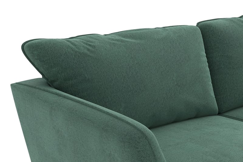 Trend Lyx 4-sits Vänstervänd U-formad Soffa med Divan och Schäslong i Sammet - Mörkgrön - Möbler - Soffa - U-soffa