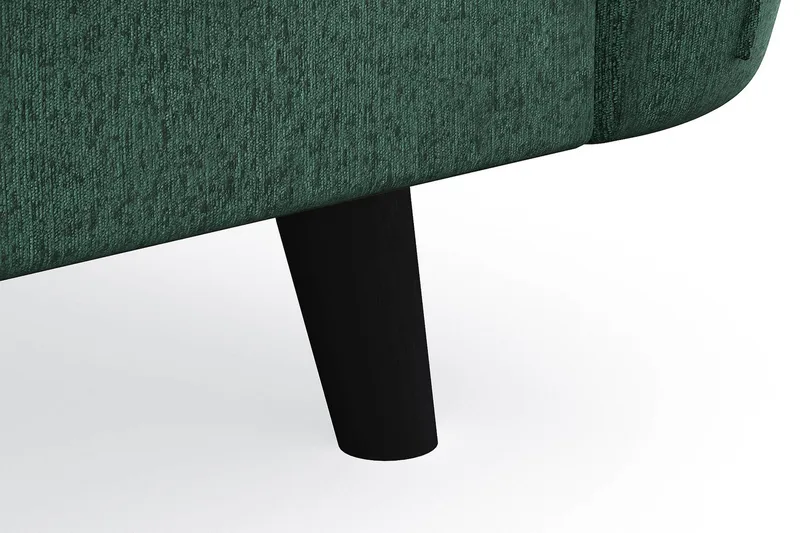 Trend Lyx 4-sits Vänstervänd U-formad Soffa med Divan och Schäslong i Sammet - Mörkgrön - Möbler - Soffa - U-soffa