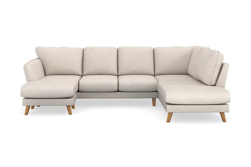 Trend Lyx 4-sits Vänstervänd U-formad Soffa med Divan och Schäslong i Tyg - Beige - Möbler - Soffa - U-soffa