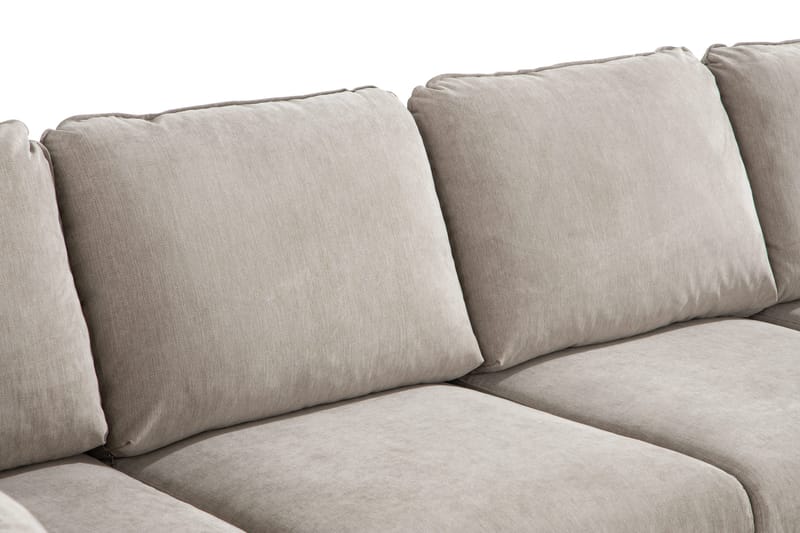 Trend Lyx 4-sits Vänstervänd U-formad Soffa med Divan och Schäslong i Tyg - Beige - Möbler - Soffa - U-soffa