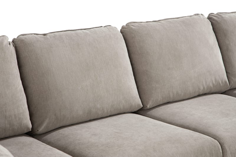 Trend Lyx 4-sits Vänstervänd U-formad Soffa med Divan och Schäslong i Tyg - Beige - Möbler - Soffa - U-soffa