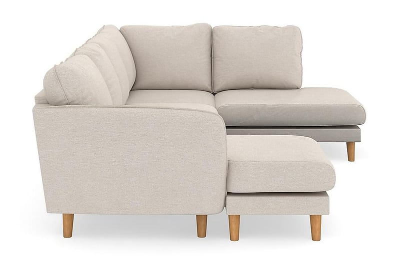 Trend Lyx 4-sits Vänstervänd U-formad Soffa med Divan och Schäslong i Tyg - Beige - Möbler - Soffa - U-soffa