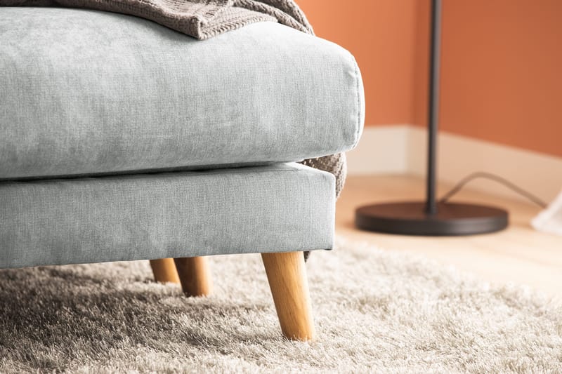 Trend Lyx 4-sits Vänstervänd U-formad Soffa med Divan och Schäslong i Tyg - Grå - Möbler - Soffa - U-soffa