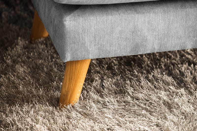 Trend Lyx 4-sits Vänstervänd U-formad Soffa med Divan och Schäslong i Tyg - Grå - Möbler - Soffa - U-soffa