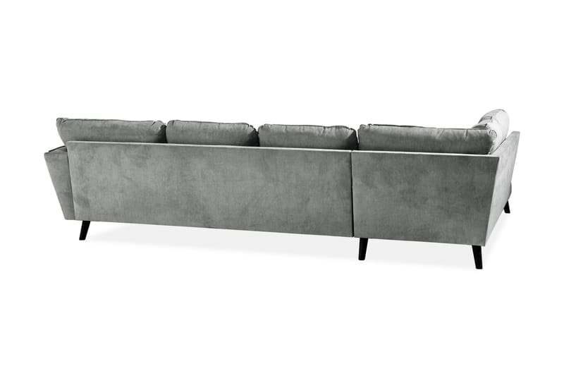 Trend Lyx 4-sits Vänstervänd U-formad Soffa med Divan och Schäslong i Tyg - Grå - Möbler - Soffa - U-soffa