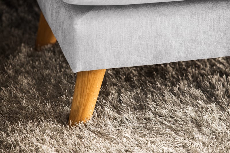 Trend Lyx 4-sits Vänstervänd U-formad Soffa med Divan och Schäslong i Tyg - Ljusgrå - Möbler - Soffa - Skinnsoffor