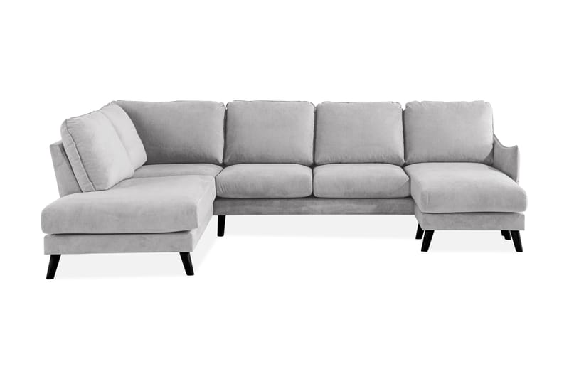 Trend Lyx 4-sits Vänstervänd U-formad Soffa med Divan och Schäslong i Tyg - Ljusgrå - Möbler - Soffa - U-soffa